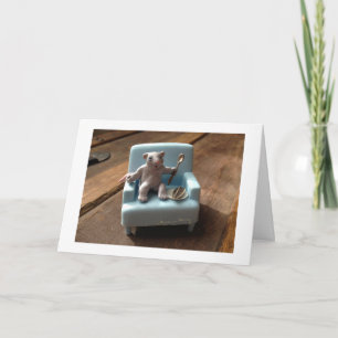 Tarjeta Hora de la cena para un pequeño ratón