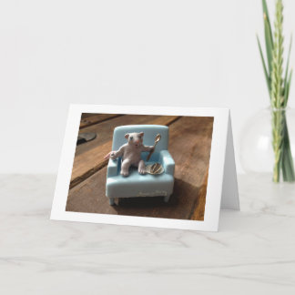 Tarjeta Hora de la cena para un pequeño ratón