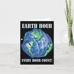Tarjeta Hora de la Tierra Cada Hora Contar Salvar Nuestro