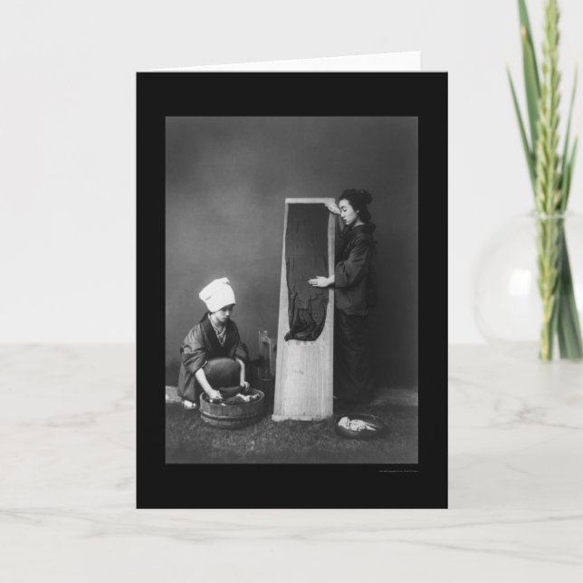 Tarjeta Hora de lavado en Japón 1909 (Anverso)