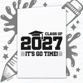 Tarjeta Hora de Partir Año de Graduación Clase de Último A