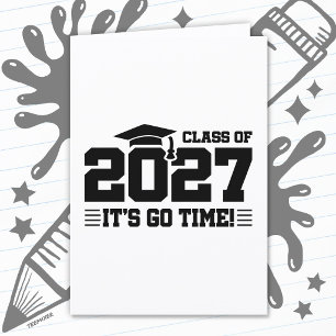 Tarjeta Hora de Partir Año de Graduación Clase de Último A