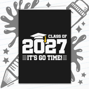 Tarjeta Hora de partir Cita de graduación Clase superior d