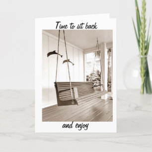 TARJETA HORA DE RELAJARSE Y DISFRUTAR TU *NUEVO HOGAR*