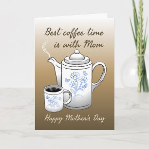 Tarjeta Hora del café con una taza agradable de café