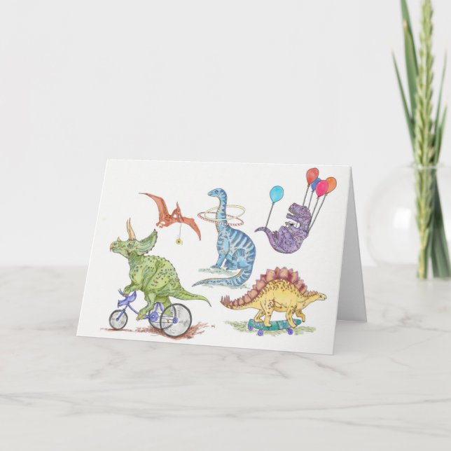 Tarjeta Hora del recreo del dinosaurio (Anverso)