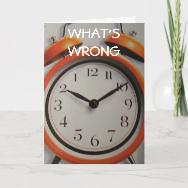 TARJETA HORA DEL "RELOJ DE BACKWARDS" PARA EL CUMPLEAÑOS (Anverso)