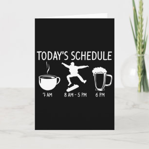 Tarjeta Horario de Hoy Patineta Divertida Longboard Ska