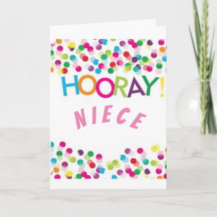 TARJETA HORAY A MI **NIECE** EN TU CUMPLEAÑOS