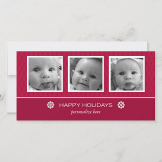 Tarjeta horizontal de 3 fotos