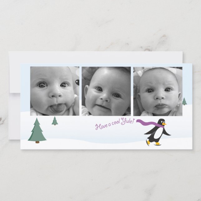 Tarjeta horizontal de 3 fotos (Anverso)