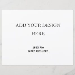 Tarjeta horizontal de 8,5 x 11" 110 lb