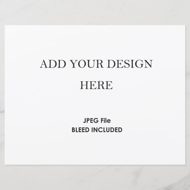 Tarjeta horizontal de 8,5 x 11" 110 lb (Anverso)