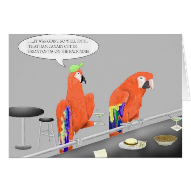 Tarjeta horizontal "Parrotheads de fiesta" (Anverso (Horizontal))