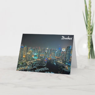 Tarjeta Horizonte de Dubai, United Arab Emirates en la