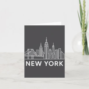 Tarjeta Horizonte de la ciudad de Nueva York Minimalista A