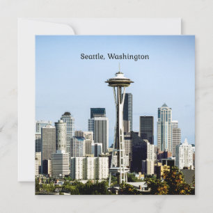 Tarjeta horizonte de Seattle, Washington
