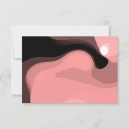 Tarjeta Horizonte del atardecer: Resumen rosa, negro y bla