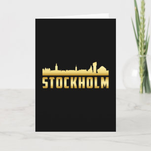 Tarjeta Horizonte urbano de la ciudad de Estocolmo Suecia 
