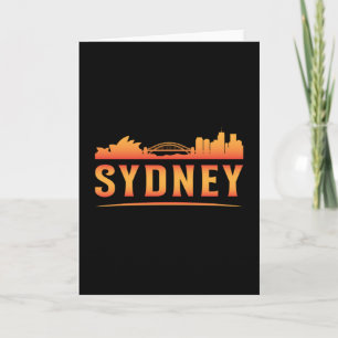 Tarjeta Horizonte urbano de la ciudad de Sydney Australia 
