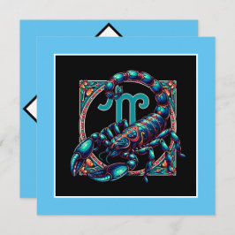 Tarjeta Horoscopio Rótulo Escorpio Astrología Cumpleaños