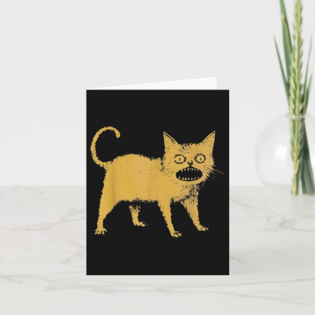 Tarjeta Horrible gato japonés (Anverso)
