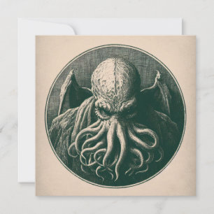 Tarjeta Horror de Cthulhu Lovecraft
