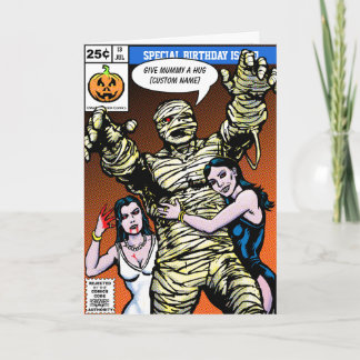 Tarjeta Horror Estilo Comic Cumpleaños
