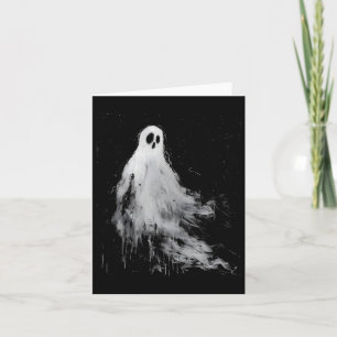 Tarjeta Horror fantasma espeluznante Tristeza Halloween Gr