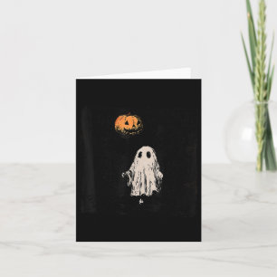 Tarjeta Horror Fantasma Halloween Horror Caer Escena De To