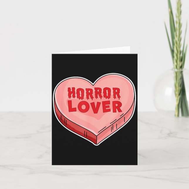 Tarjeta Horror Lover Candy Heart Valentines Day Halloween  (Anverso)