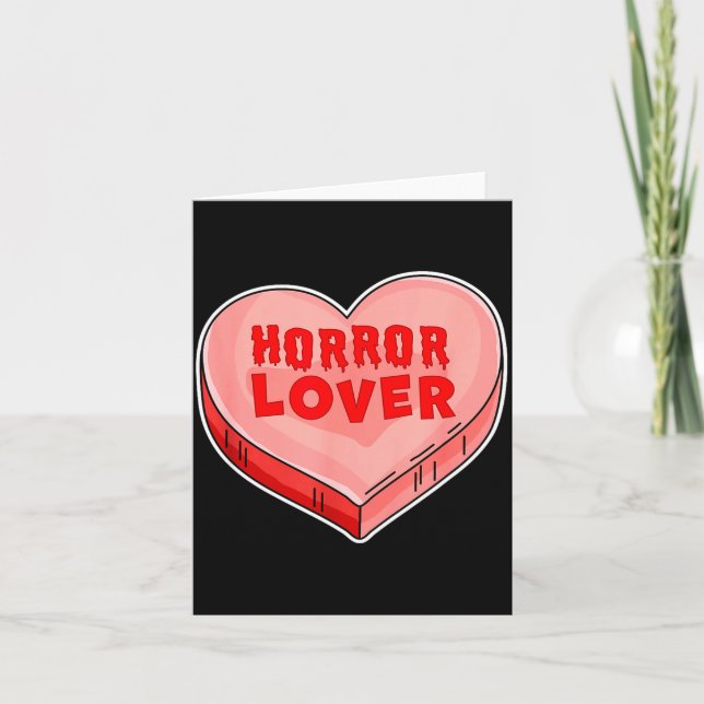 Tarjeta Horror Lover Candy Heart Valentines Day Halloween  (Anverso)