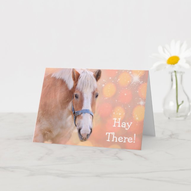 Tarjeta Horse Chiste Feliz cumpleaños (Planta pequeña)
