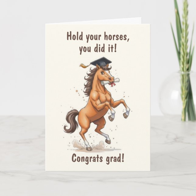 Tarjeta Horse Graduation (Anverso)