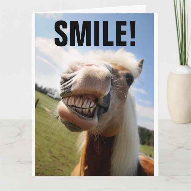 TARJETA HORSE LOVER FUNNY BIRTHDAY GREETING CARD (Anverso)