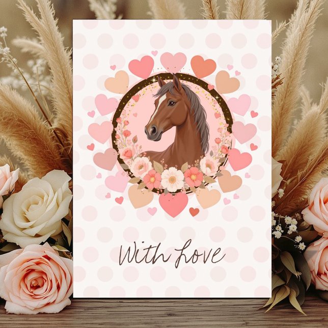Tarjeta Horse Valentine (Celebrate in style with this charming birthday invitation featuring a beautiful horse design. 
)