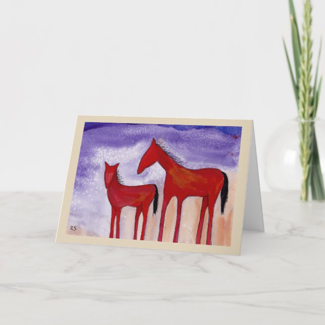 Tarjeta Horses Notecard (Anverso)