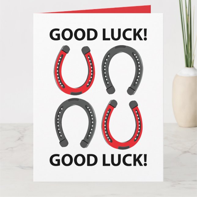 Tarjeta Horseshoe Buena Suerte Horseshoe (Anverso)