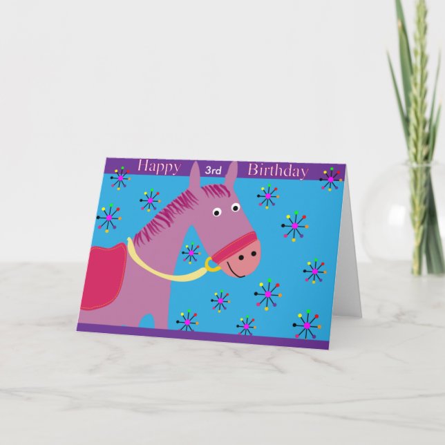 Tarjeta Horsey Birthday (Anverso)