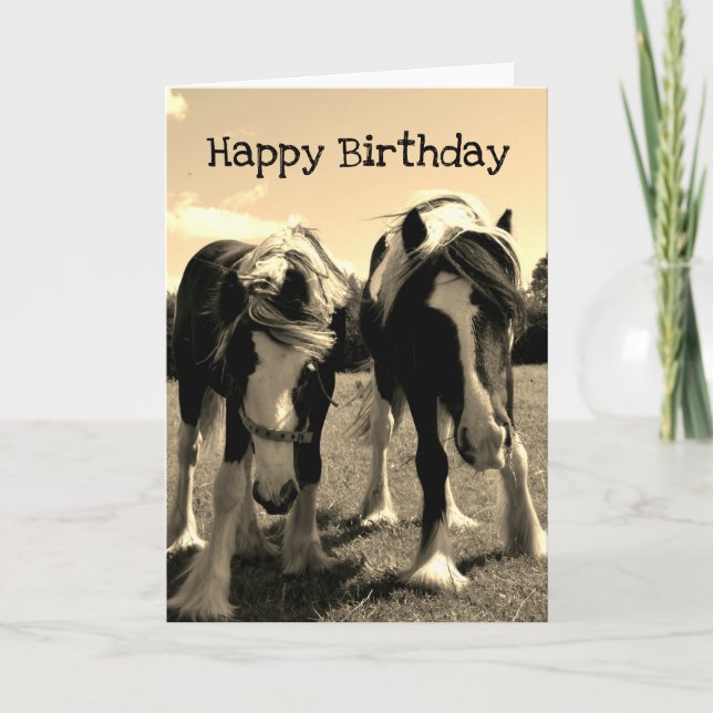 Tarjeta Horsey Birthday Card (Anverso)
