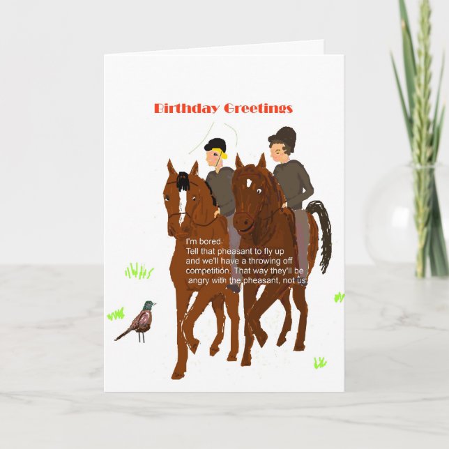 Tarjeta Horsey Birthday Card (Anverso)