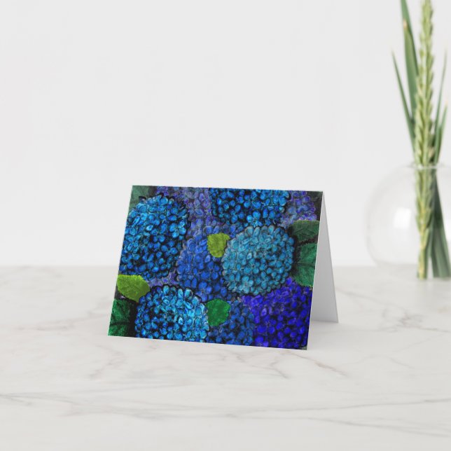 Tarjeta Hortensia Azul (Anverso)