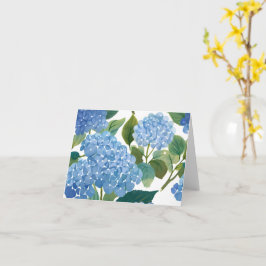 Tarjeta Hortensias Azules | Hermoso Arbusto Floral