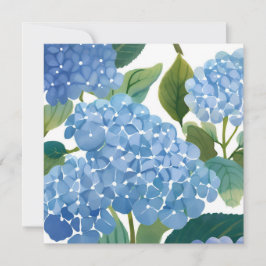 Tarjeta Hortensias Azules | Hermoso Arbusto Floral