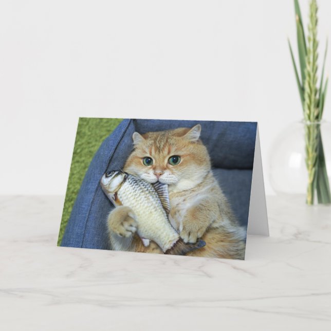 Tarjeta Hosico y el pescado (Anverso)