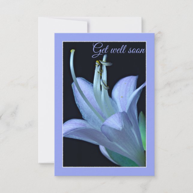 Tarjeta Hosta Flower Blue y Purple se recuperan pr (Anverso)