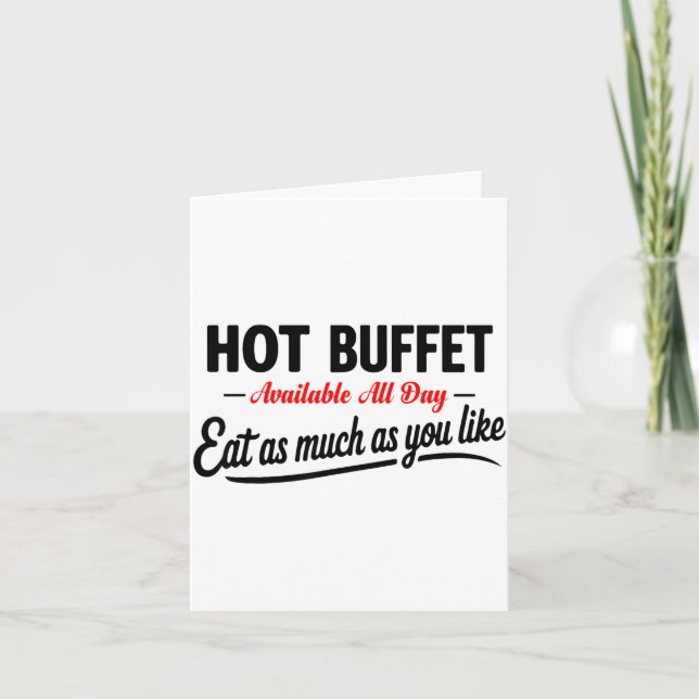 Tarjeta Hot Buffet Available All Day Eat As Much As You Li (Anverso)