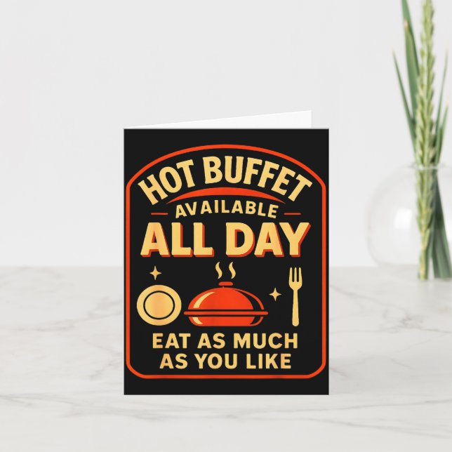 Tarjeta Hot Buffet Available All Day Eat As Much As You Li (Anverso)