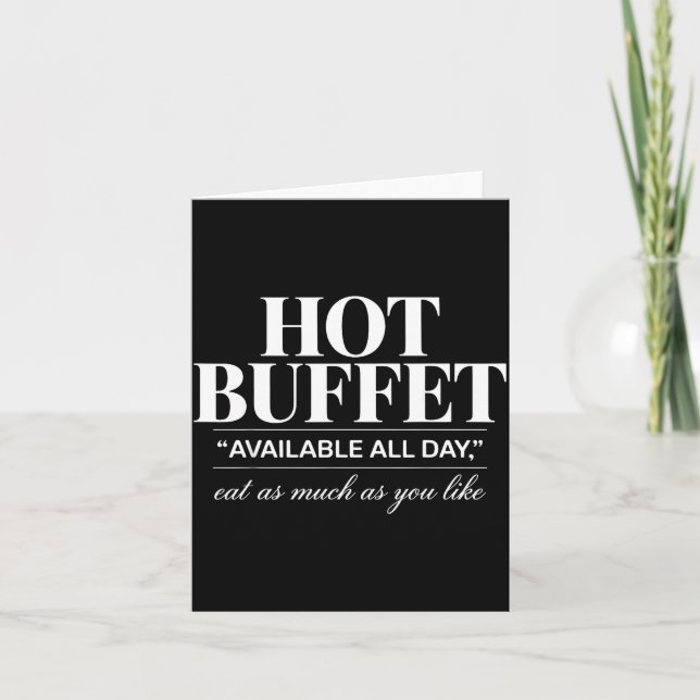Tarjeta Hot Buffet Available All Day Eat As Much As You Li (Anverso)
