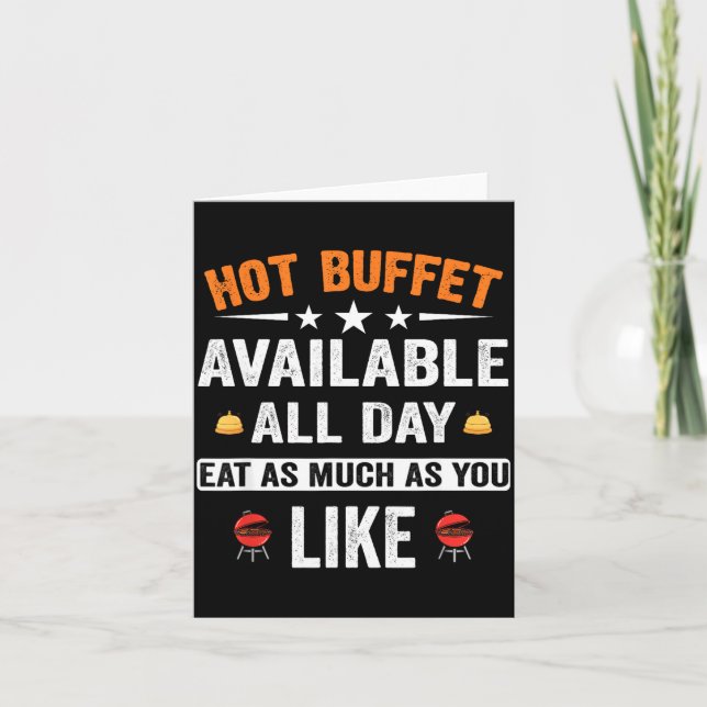 Tarjeta Hot Buffet Available All Day Eat As Much As You Li (Anverso)